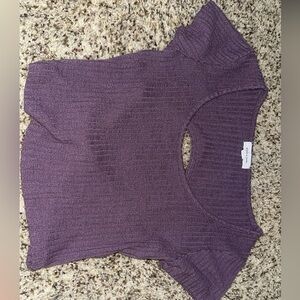 Purple Crop Top with Open Back